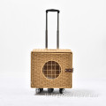 สายการบินได้รับการอนุมัติจาก Wheels Puppy Cats Carrier Case ผู้เดินเล่นเข็นเด็กรถเข็นเด็กสัตว์เลี้ยงแมวกระเป๋าเดินทาง